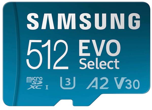 Samsung EVO Select MicroSD card. 