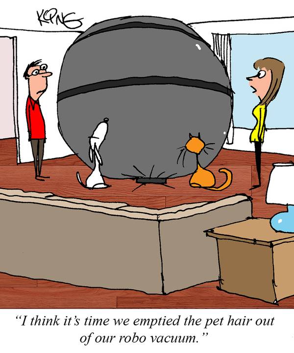 robot vacuum pet hair comic