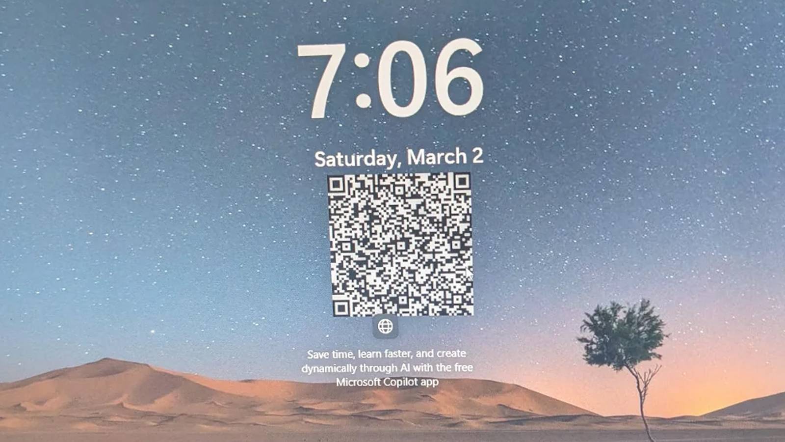Window Qmid Code Microsoft Was Showing QR Code Ads on Windows Lock Screens