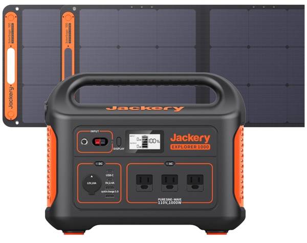 Jackery Explorer 1000 and solar panel