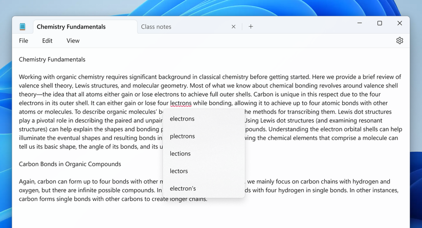 Notepad in Windows 11 is Getting a Spellcheck
