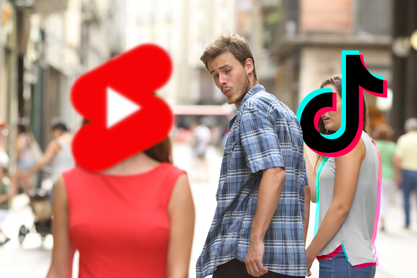 YouTube Shorts vs TikTok meme.