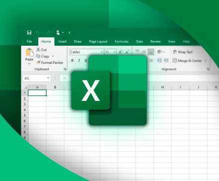 An Excel spreadsheet in the background with the Excel logo in front.