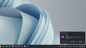 Phone Notifications showing on PC via KDE Connect.