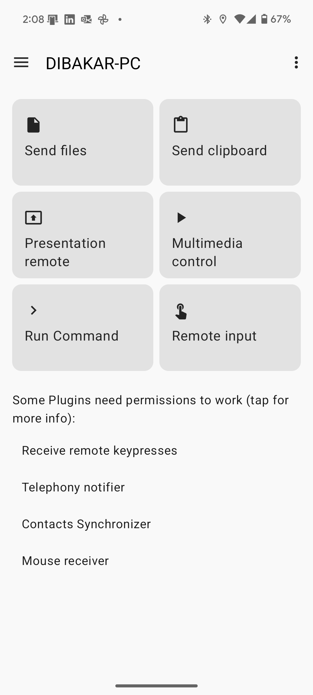KDE Connect android app overview