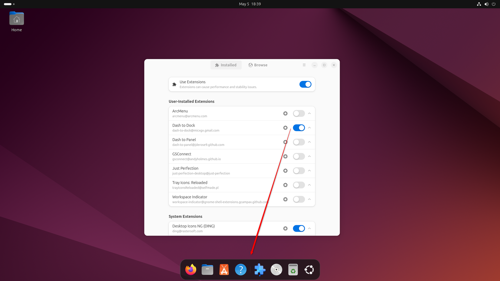 Dash to Dock transforms Ubuntu to look like macOS