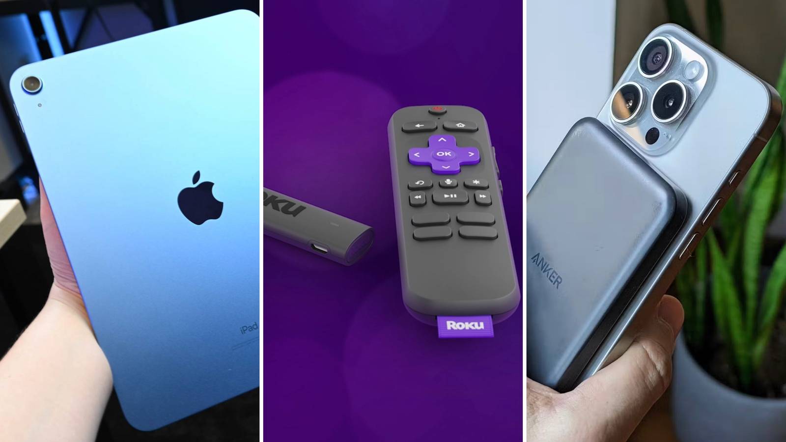 Top Tech Deals: 10th Gen iPad for $334, Roku 4K, Anker Chargers, and More