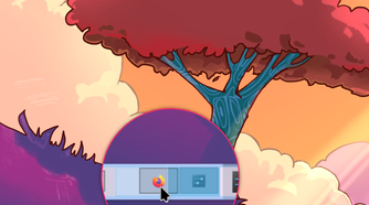 Dragging apps between virtual desktops using Pager Widget in KDE Plasma.