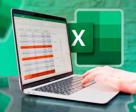 Laptop dengan aplikasi Microsoft Excel.