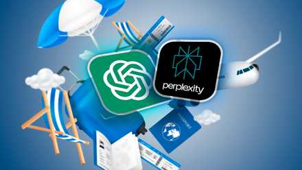Illustration Of Travel Items With The Chatgpt And Perplexity AI Icons I…