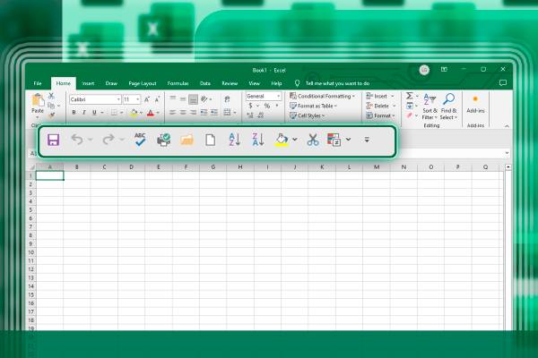 Microsoft Excel featuring the Quick Access Toolbar.