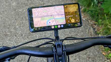 Android Auto on a bike.