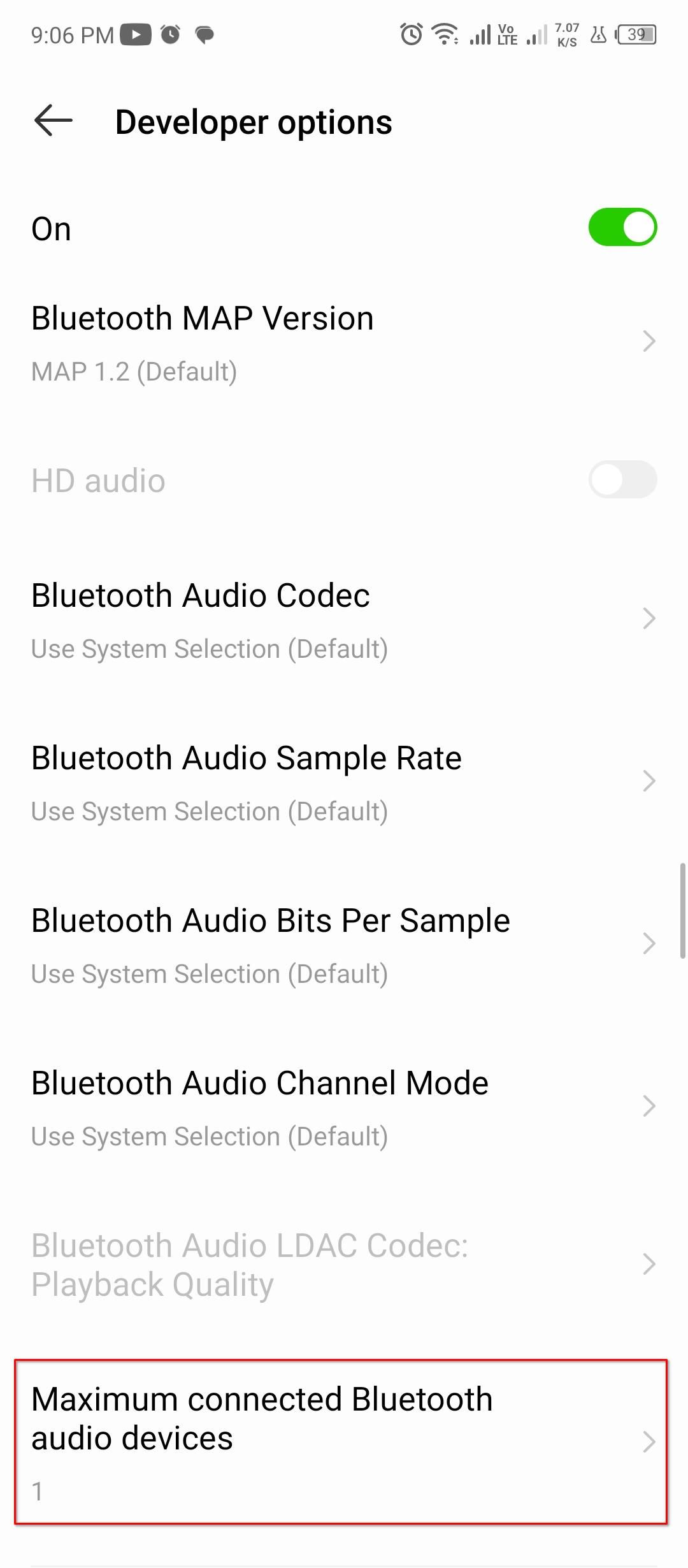 Android Bluetooth settings remove device screenshot