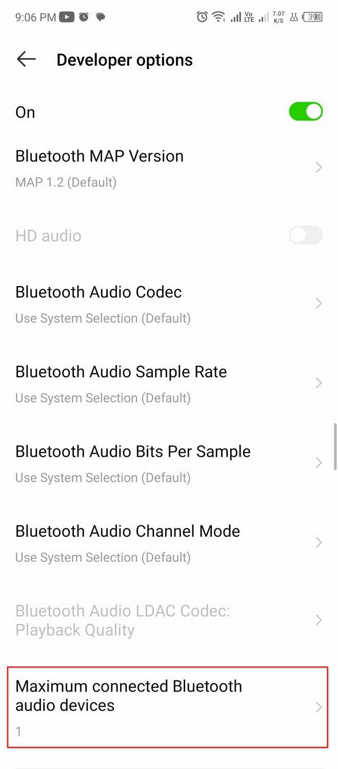 Android Bluetooth settings remove device screenshot
