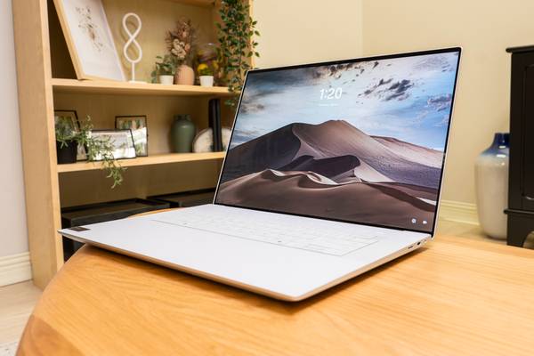 The Dell XPS on a table.