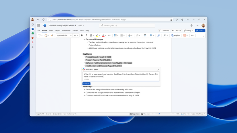Microsoft Word Now Has Better Copilot Rewriting Tools