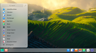 Deepin Linux UI - Start Menu