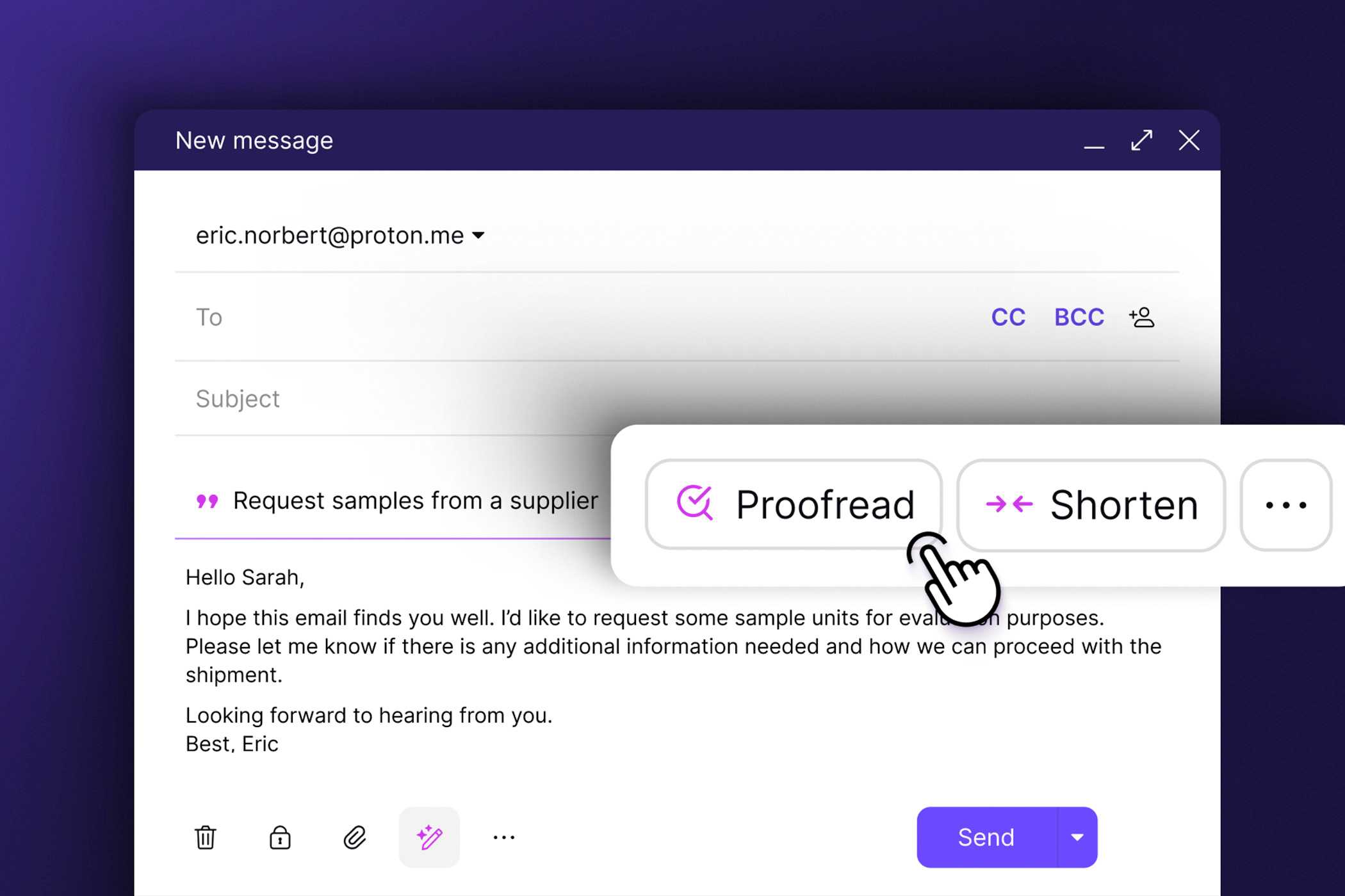 Protgon Email Proton Mail Wants to Write Your Emails for You