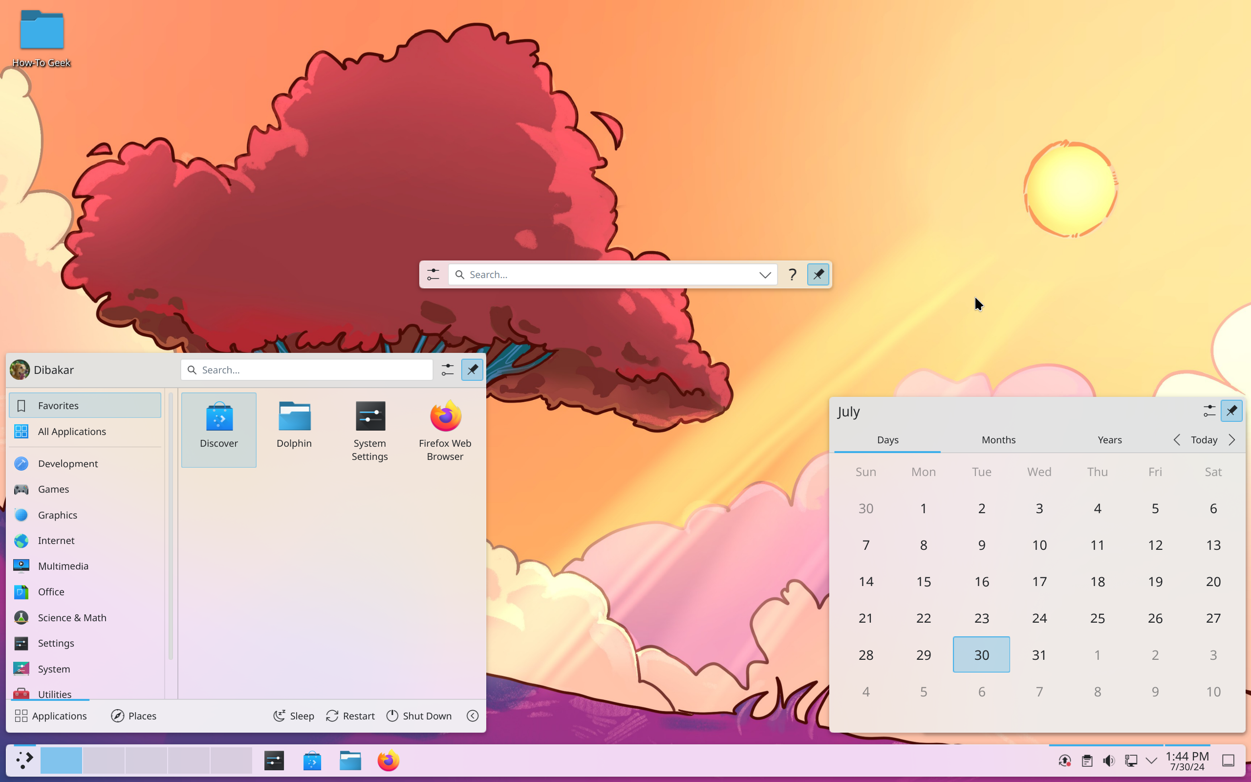 KDE Neon user interface