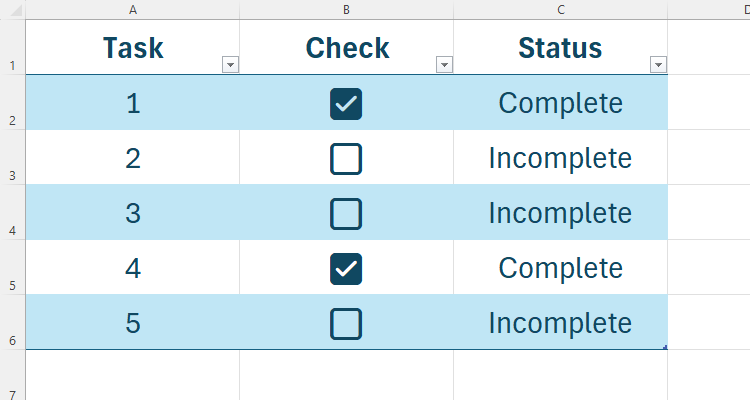 How to Use Checkboxes in Excel to Track Task Progress