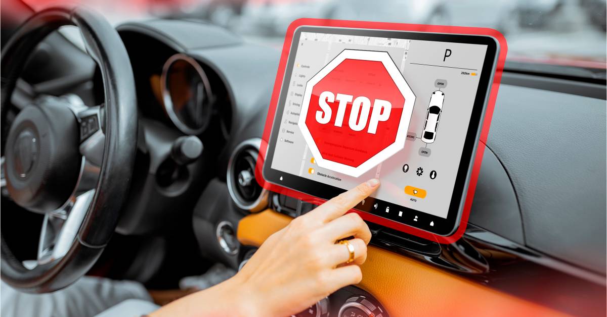 Stop Sign On Dashboard