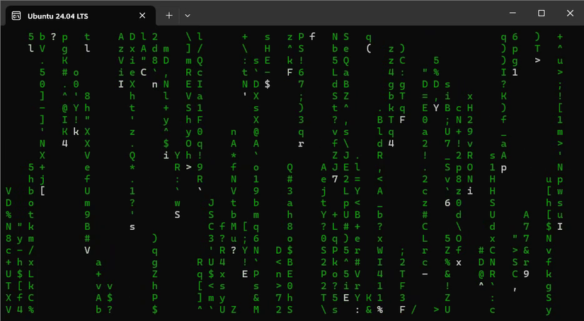 cmatrix terminal text fall