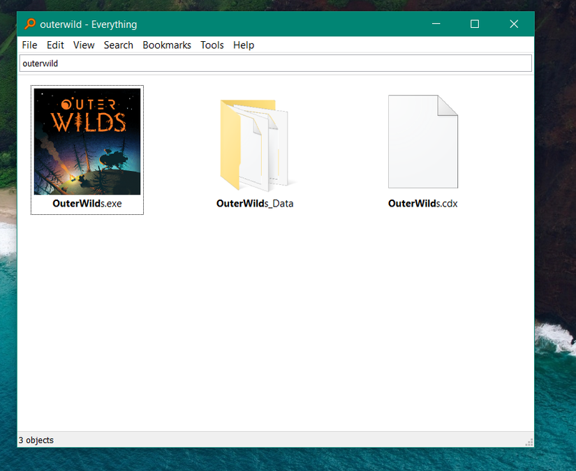 The entire search window is running.
