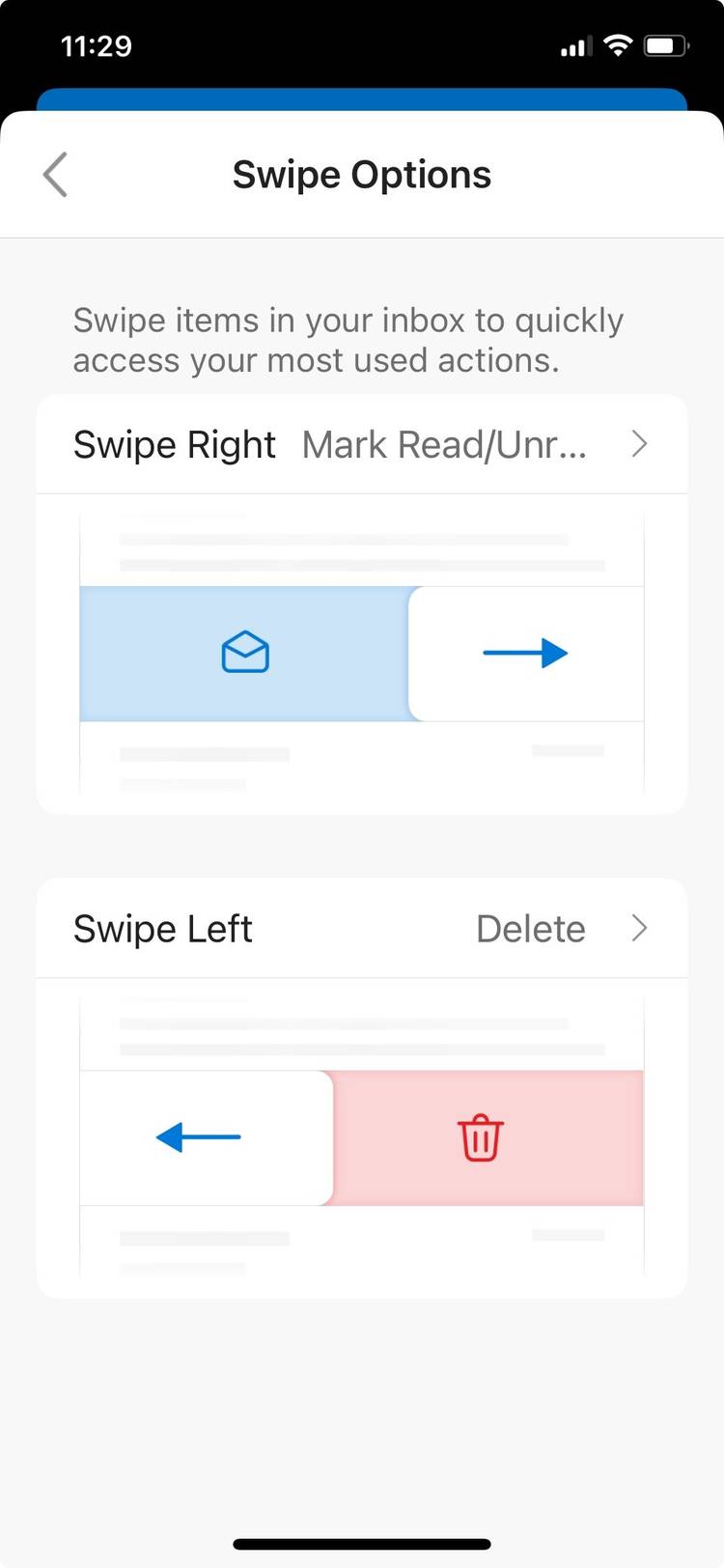 Swipe Option How Microsoft Outlook Helps Me Achieve Inbox Zero