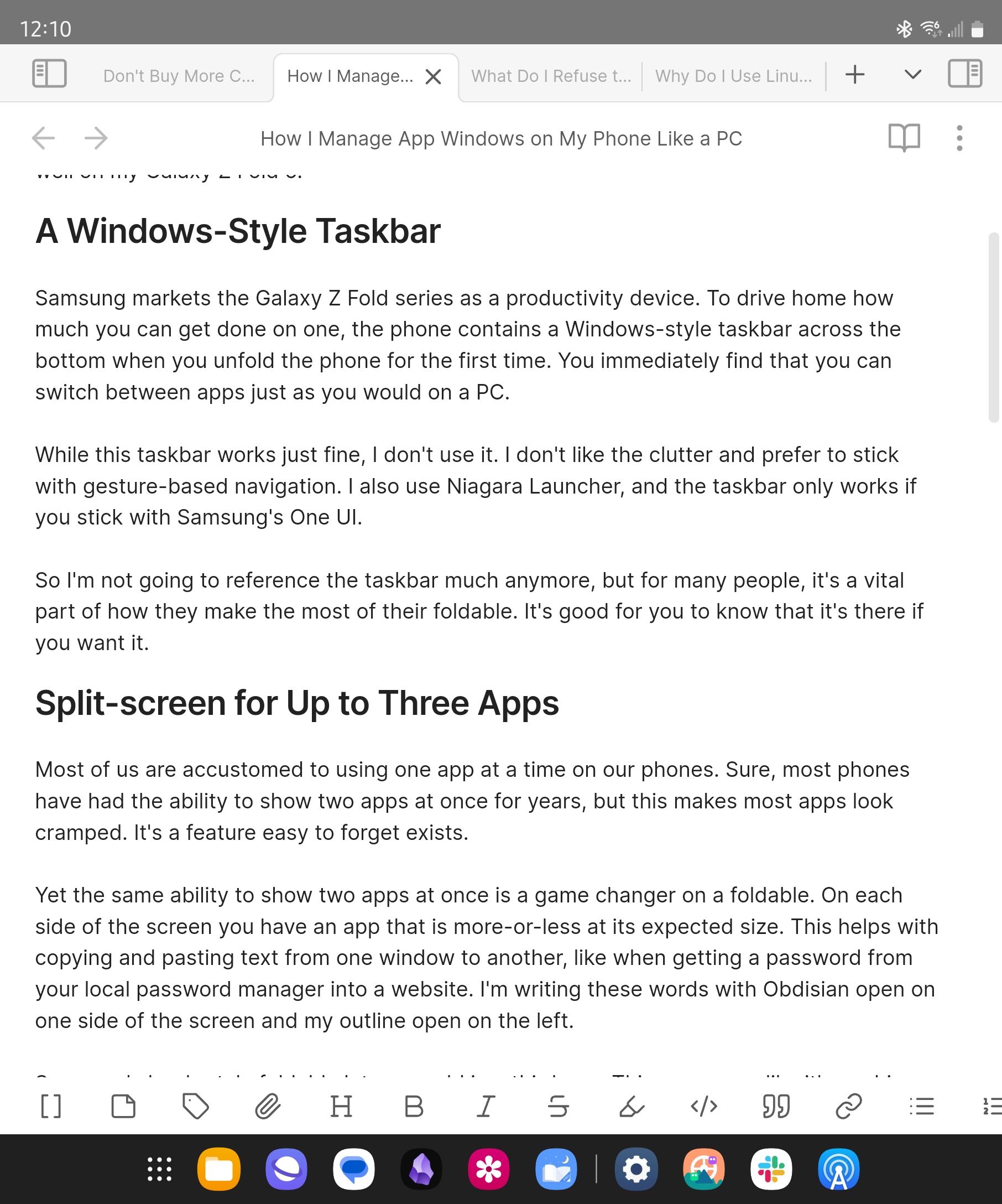 How I Manage App Windows on My Phone Like a PC