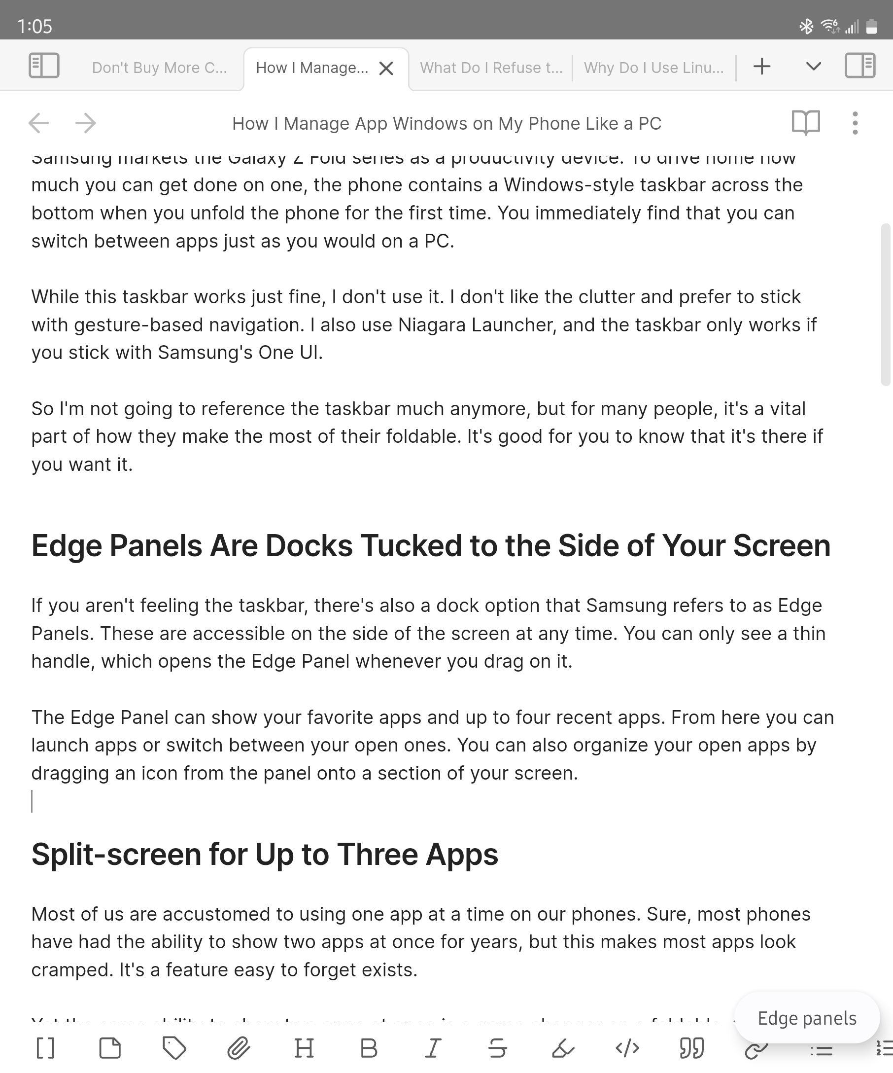 How I Manage App Windows on My Phone Like a PC
