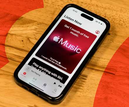 Apple Music on an iPhone.