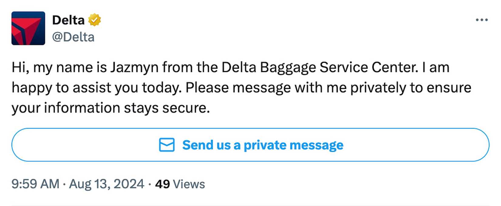 Delta Scam PSA: Social Media Bots Are Impersonating Customer Service Travel Reps Now
