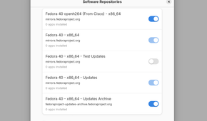 Software repositories in GNOME Software on Fedora Silverblue