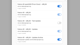 Software repositories in GNOME Software on Fedora Silverblue