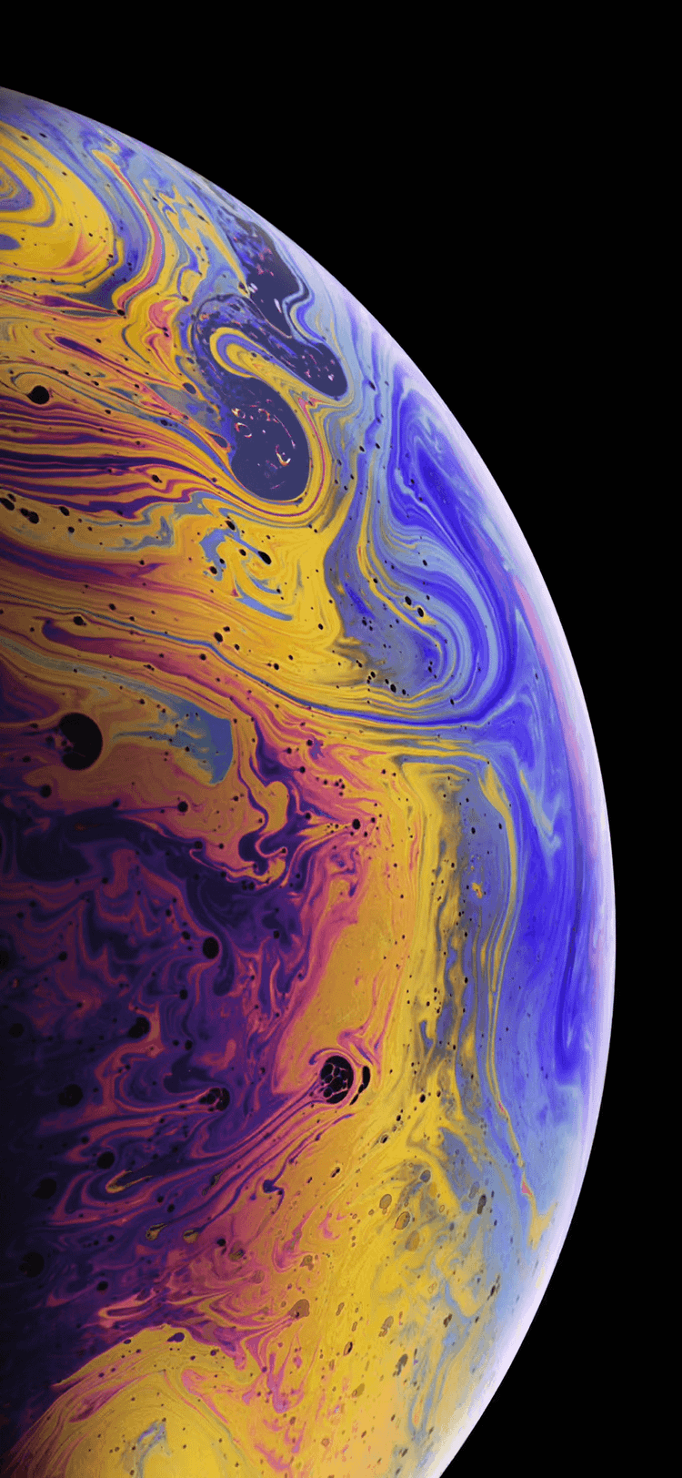 Bubble Planet iPhone XS wallpaper.