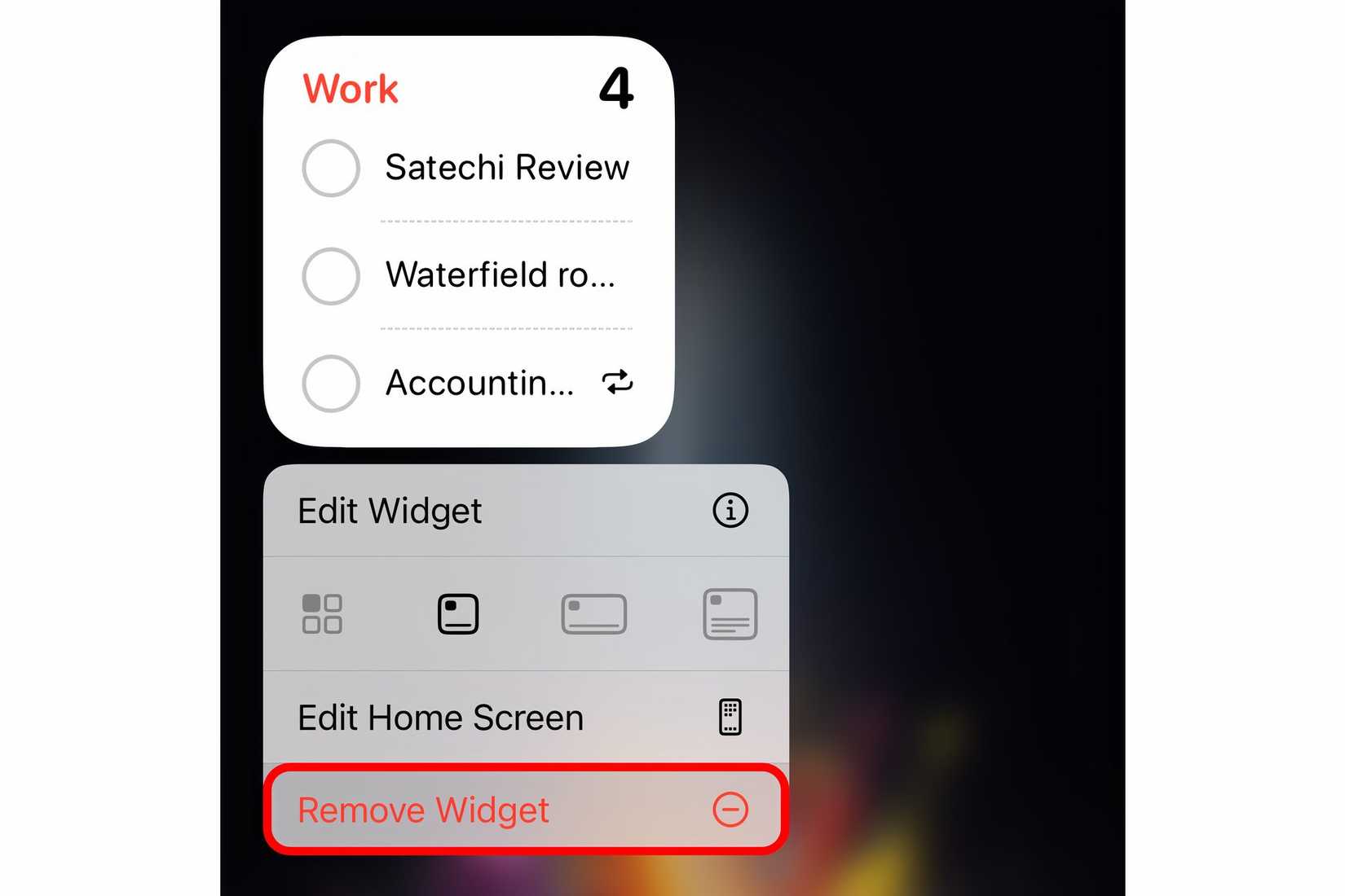 How To Remove A Widget From Home Screen