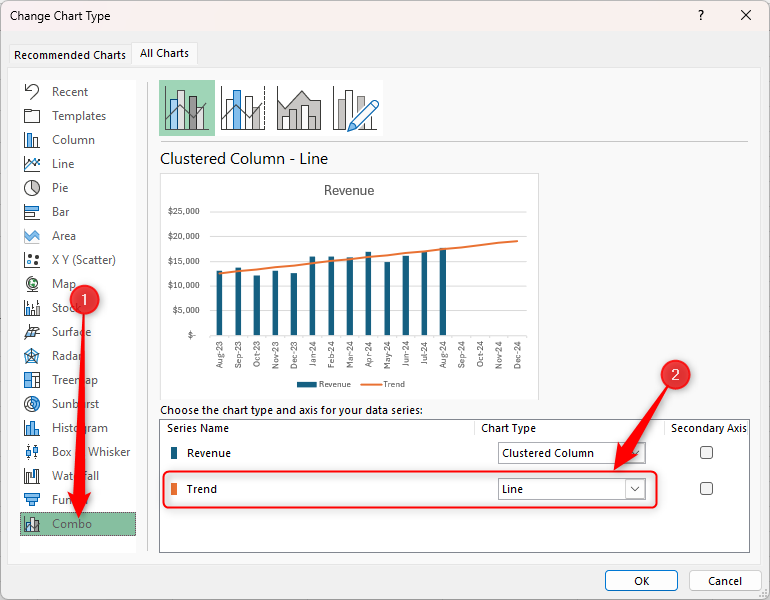 How to Use the TREND Function in Excel