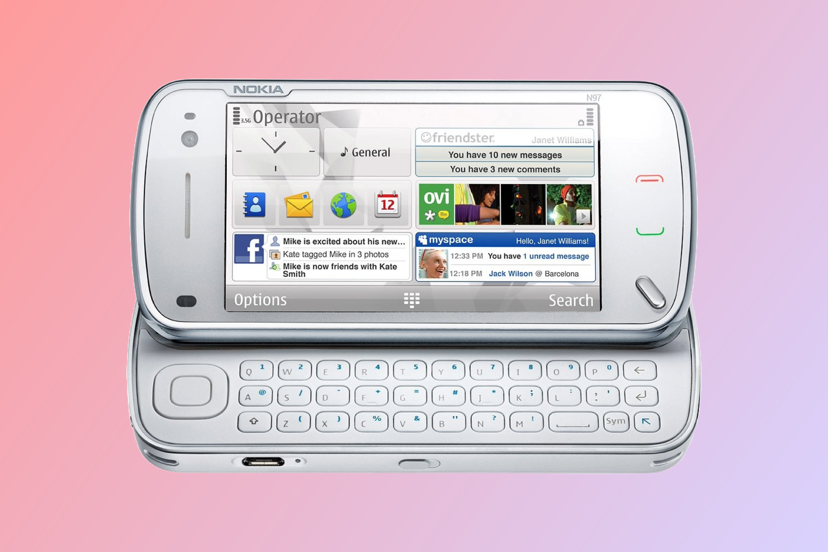 Nokia N97 Symbian S60 smartphone.