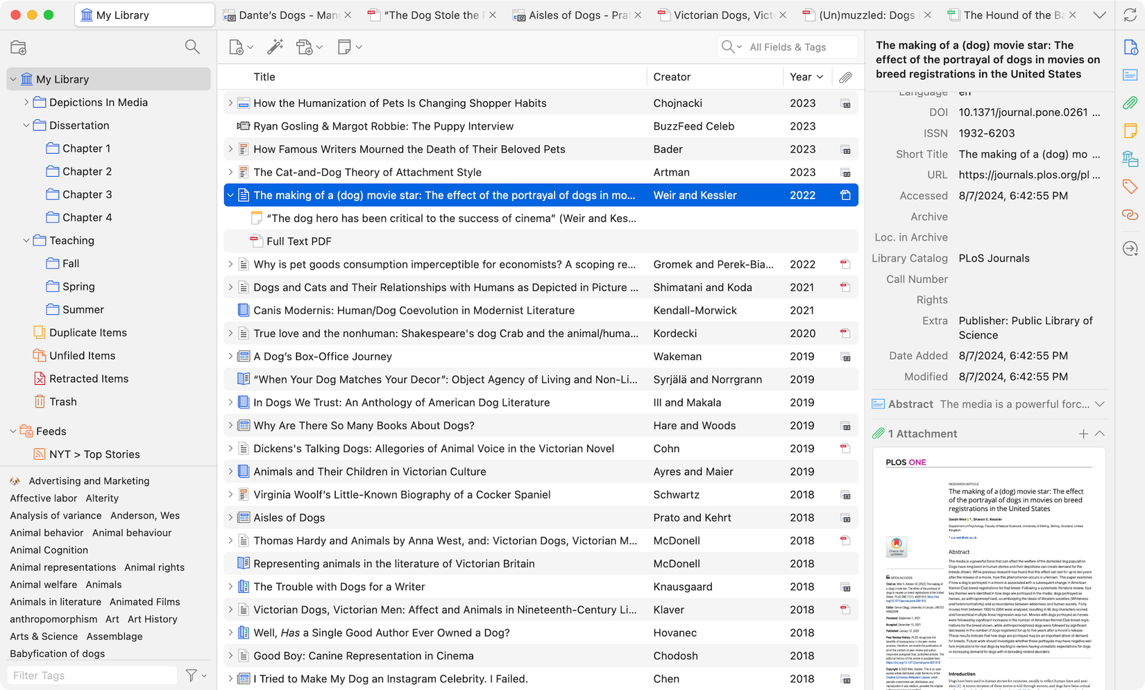 Exemplo de biblioteca fonte Zotero. 