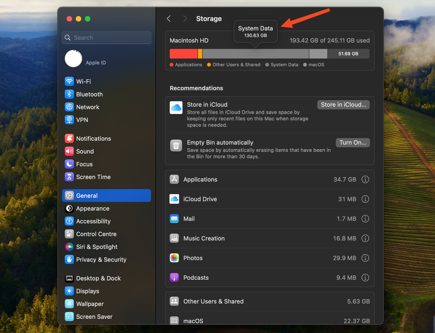 Macbook System.data Too Large Why Is