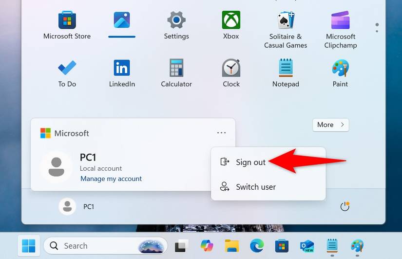 Sign Out Folder How to Sign Out of Your User Account on Windows 11
