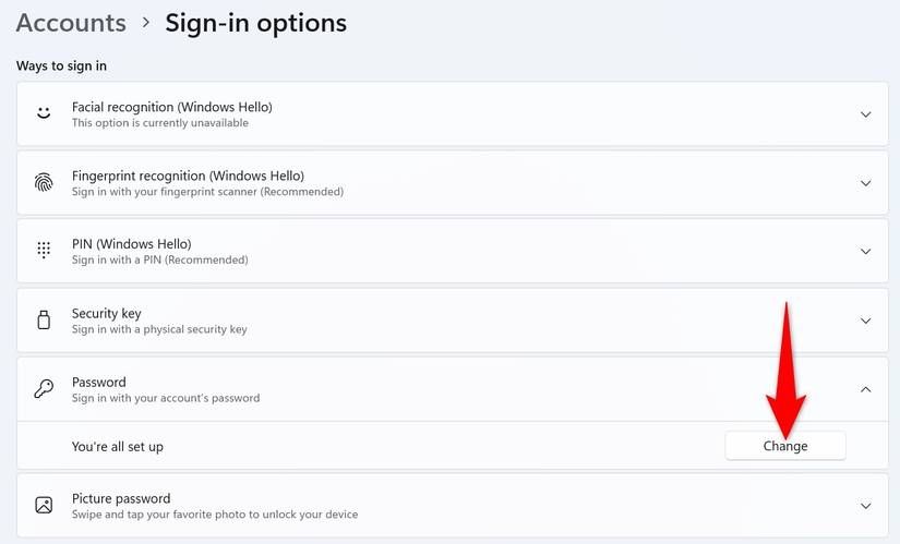 6 Ways to Change Your Account Password on Windows 11