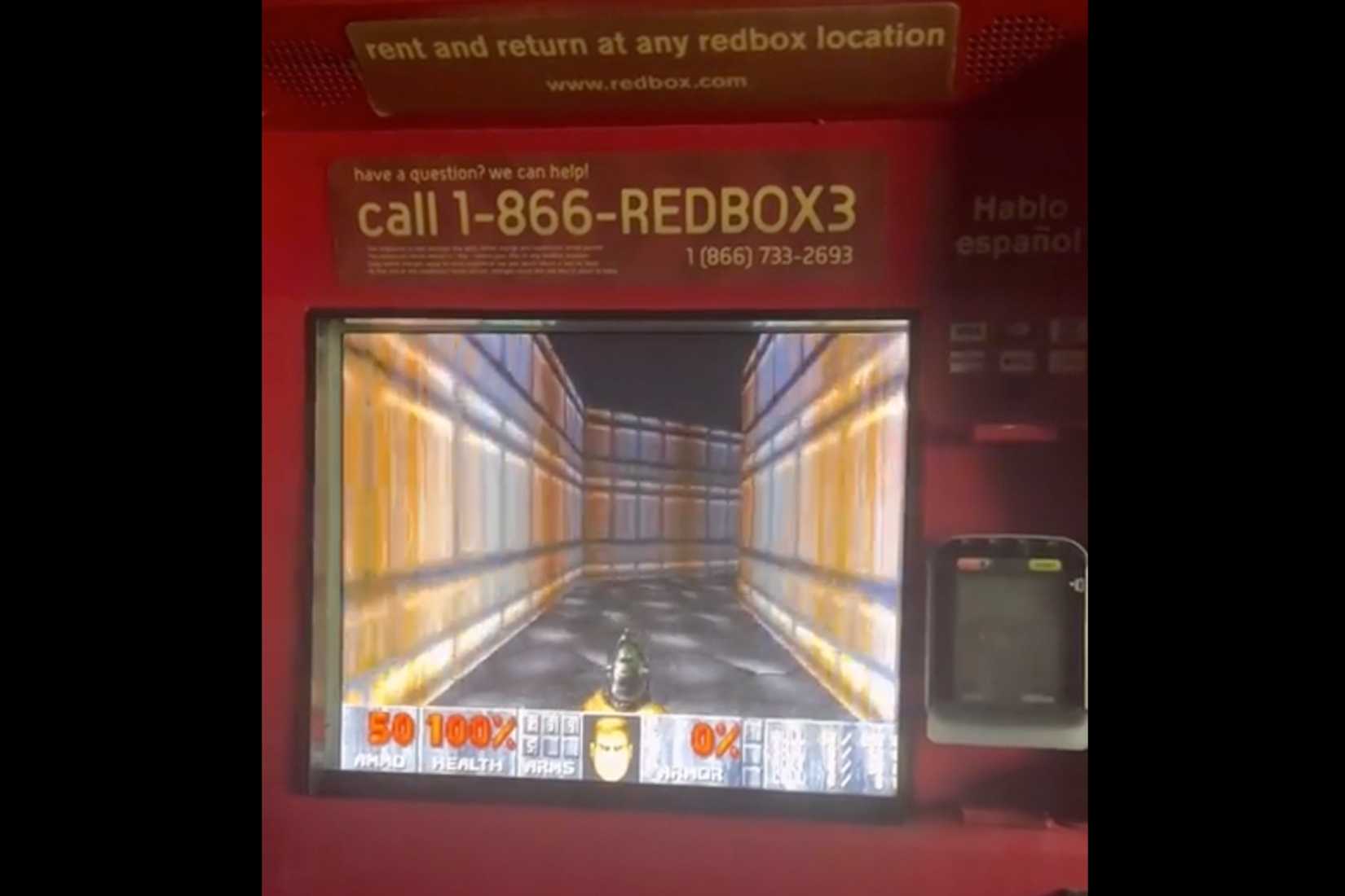 The Redbox Kiosk Can Run Doom