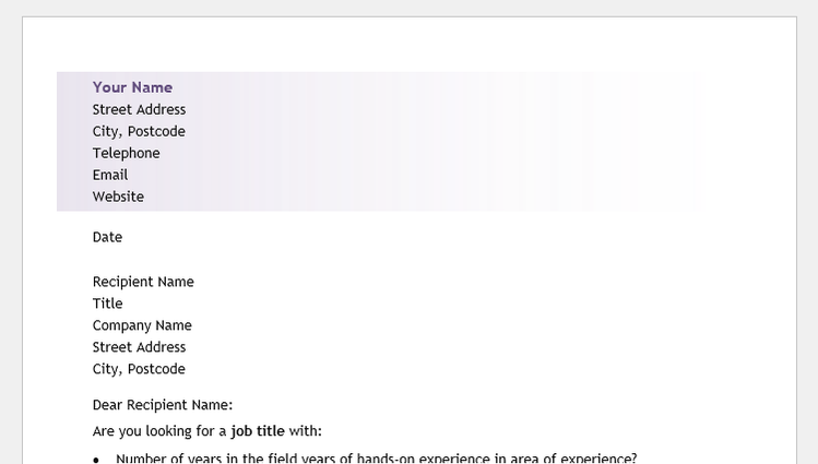 How to Create a Professional Cover Letter in Microsoft Word