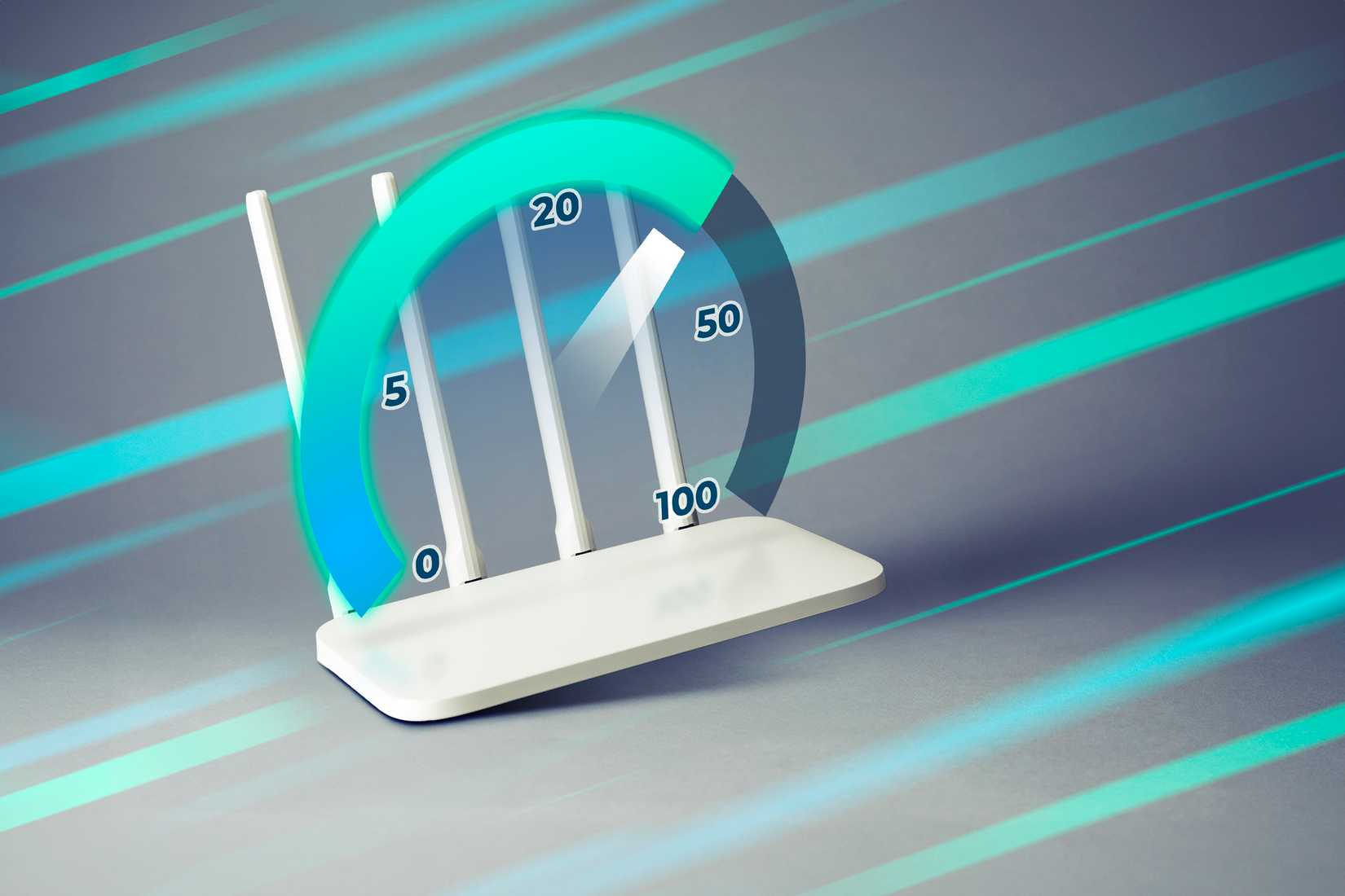 The 2.4ghz band has a further reach. but at the cost of reduced speed and interference in populated areas.