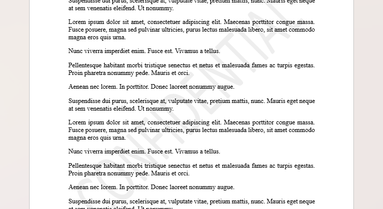 Watermark Text Examples How to Use Watermarks in a Microsoft Word Document