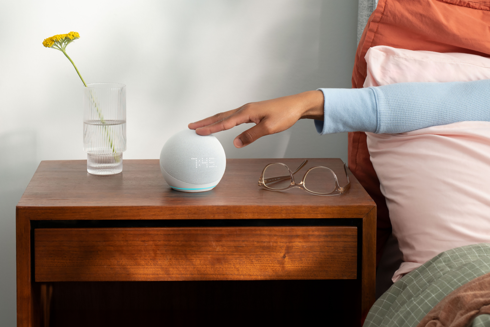 An Amazon Alexa device.