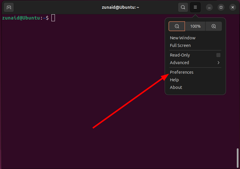 Linux Terminal Button How to Zoom the Linux Terminal