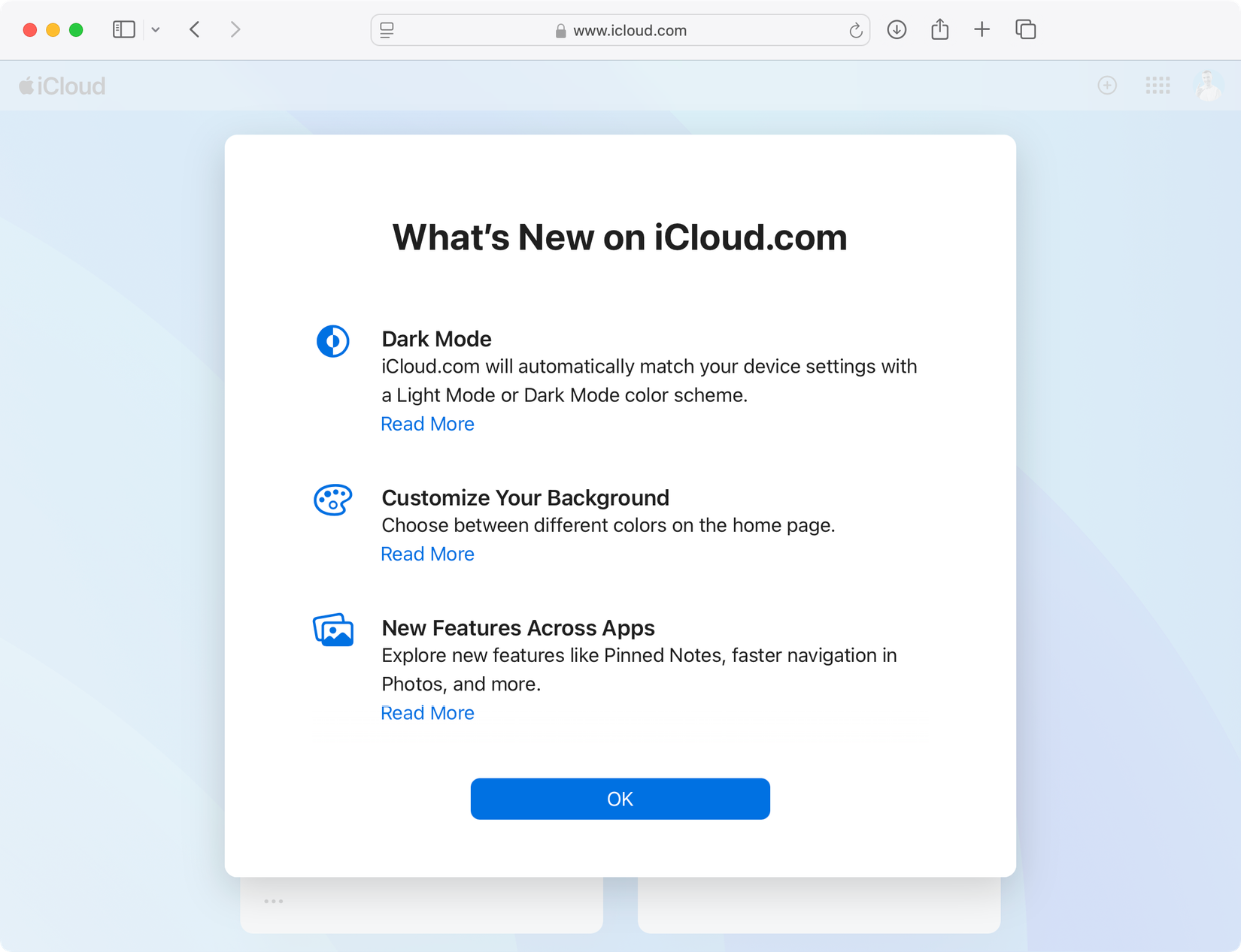 iCloud Website Gets Dark Mode, New Photos Tools, and More