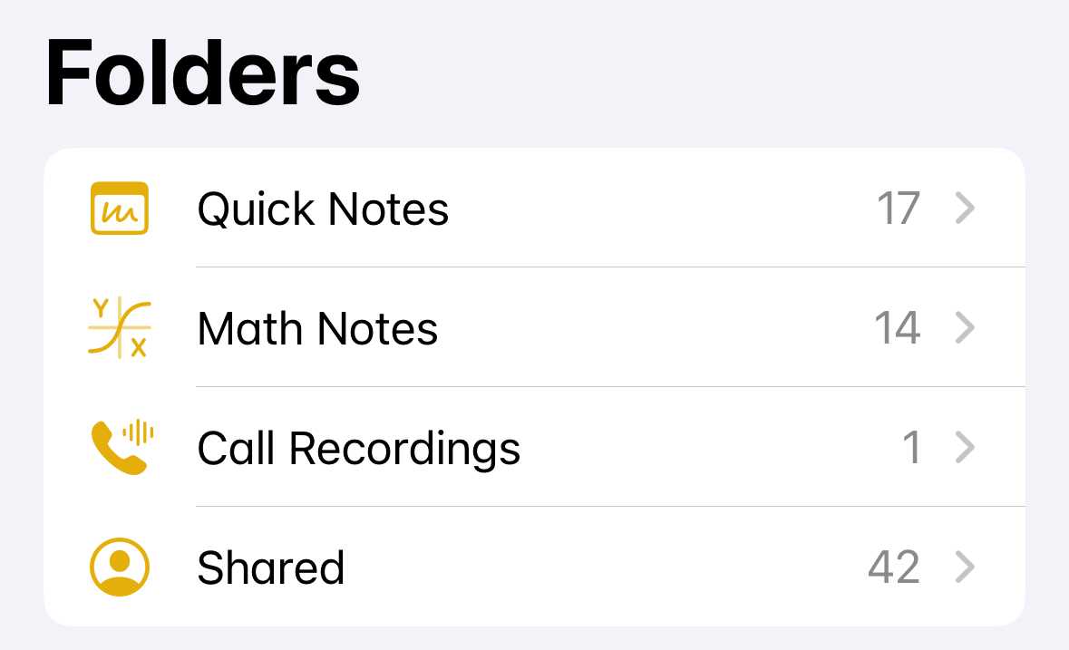 Notes Inside Floder 7 Big Improvements to the Notes App in iOS 18